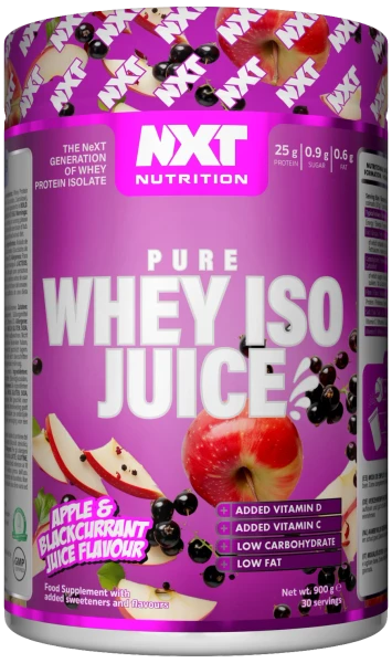 NXT Nutrition Pure Whey ISO Juice 900g Apple & Blackcurrant Squash