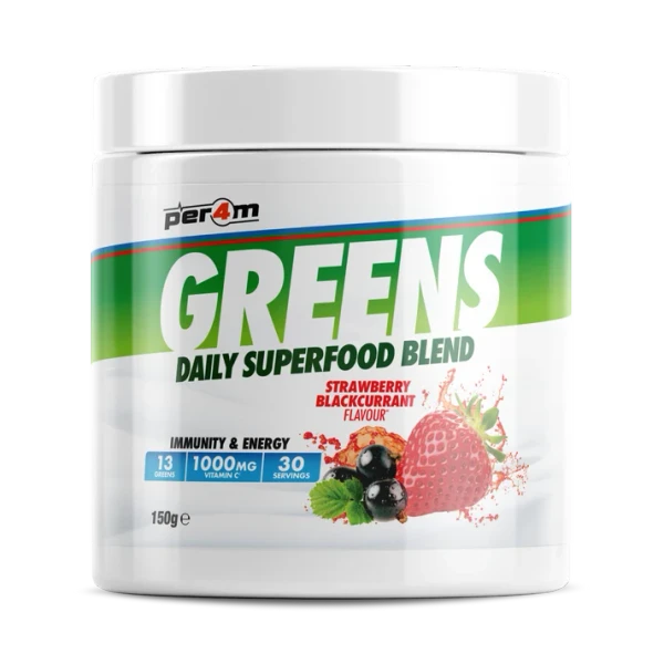 Per4m Greens 144g Strawberry Blackcurrant