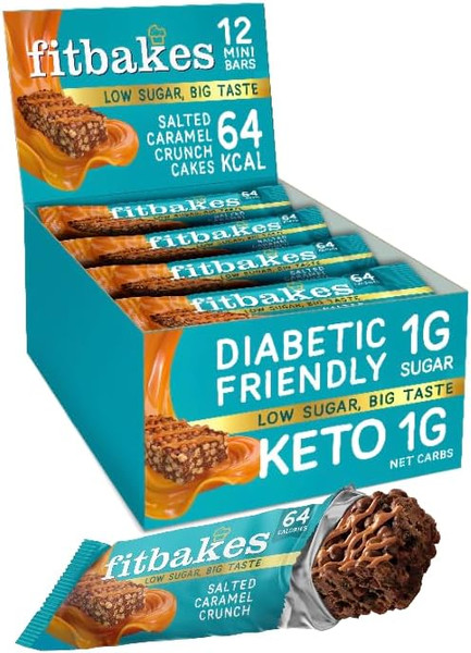 Fitbakes Crunch Bar 12x19g Salted Caramel