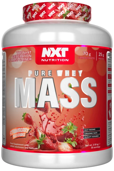 NXT Nutrition NXT Pure Whey Mass 3.18kg Strawberry Milkshake