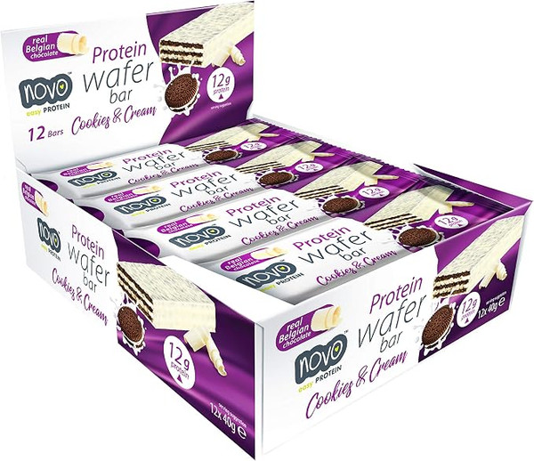 Novo Nutrition Novo Protein Wafer Bar 12x40g Cookies and Cream