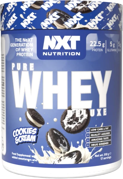 NXT Nutrition Pure Whey Deluxe 510g Cookies & Cream