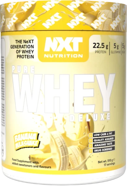 NXT Nutrition Pure Whey Deluxe 510g Banana Milkshake