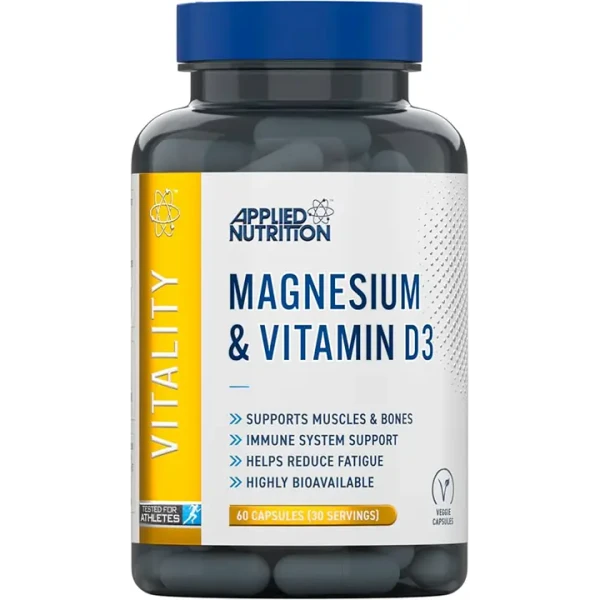 Applied Nutrition Magnesium + Vitamin D3 60 Caps