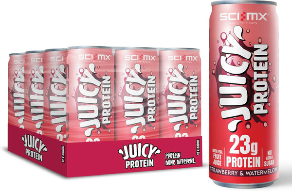 Sci-Mx Juicy Protein 12x330ml Strawberry & Watermelon