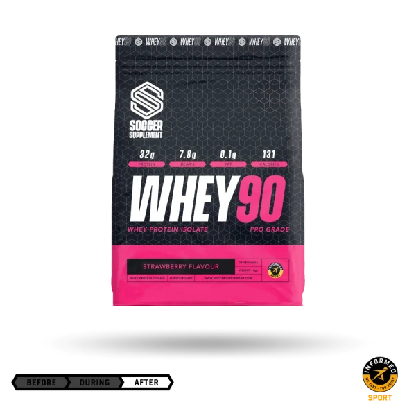Soccer Supplement Whey90 1kg Strawberry
