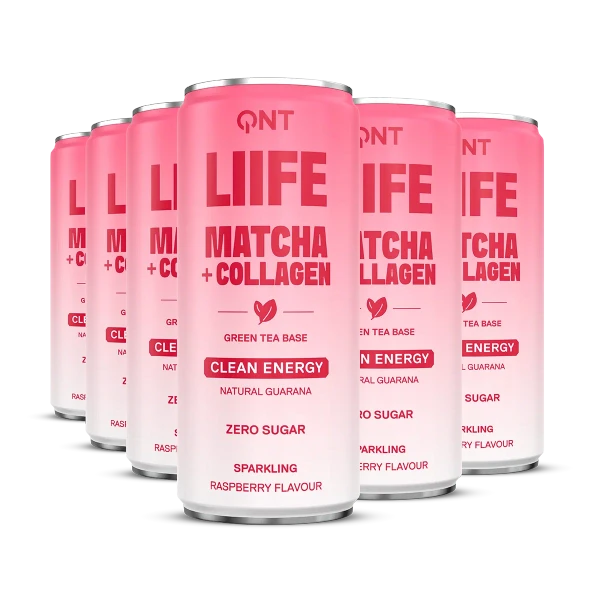 QNT Energy & Collagen Matcha 12x250ml Raspberry