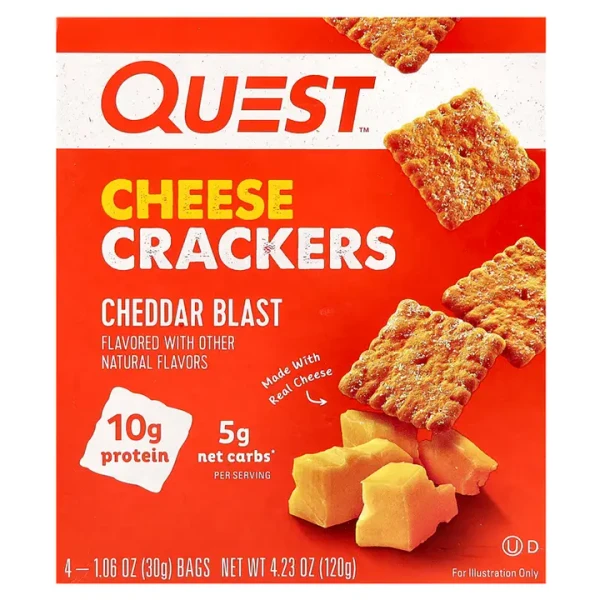 Quest Nutrition Cheese Crackers 4x30g Cheddar Blast
