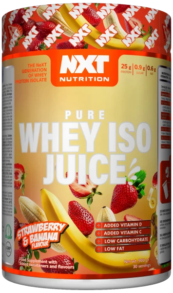NXT Nutrition Pure Whey ISO Juice 900g Strawberry & Banana