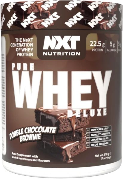 NXT Nutrition Pure Whey Deluxe 510g Double Choc Brownie