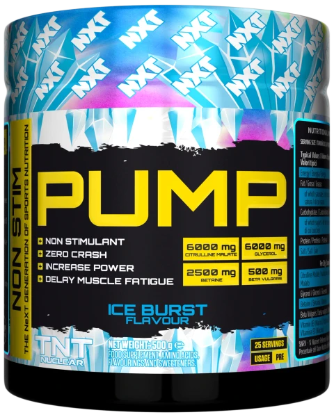 NXT Nutrition TNT Nuclear PUMP (Stim-Free) 500g Ice Burst