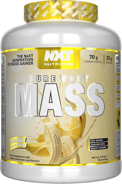NXT Nutrition NXT Pure Whey Mass 3.18kg Banana Milkshake
