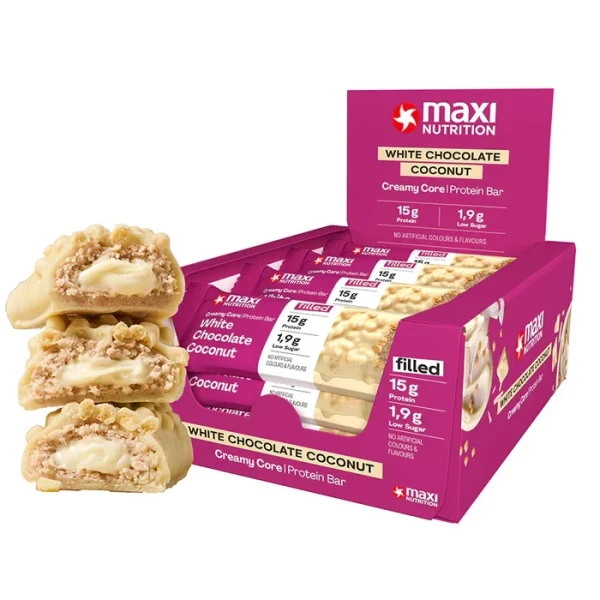 MaxiNutrition Creamy Core Protein Bar 12x45g White Chocolate Coconut