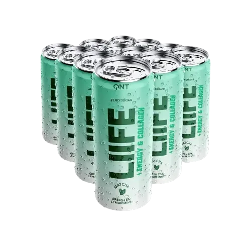 QNT Energy & Collagen Matcha 12x250ml Lemon Mint