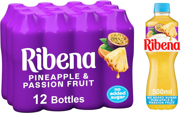 Ribena 12x500ml Pineapple & Passion Fruit