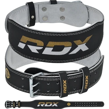RDX Belt 4 Leather XL Black/Gold"