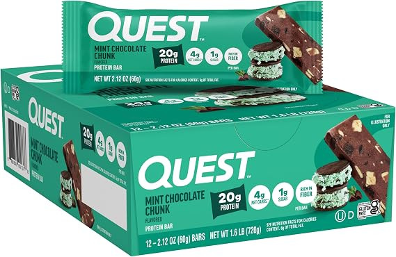 Quest Nutrition Bar 12x60g Mint Chocolate Chunk