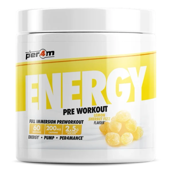 Per4m Energy Pre Workout 390g Lemon Sherbet Fizz