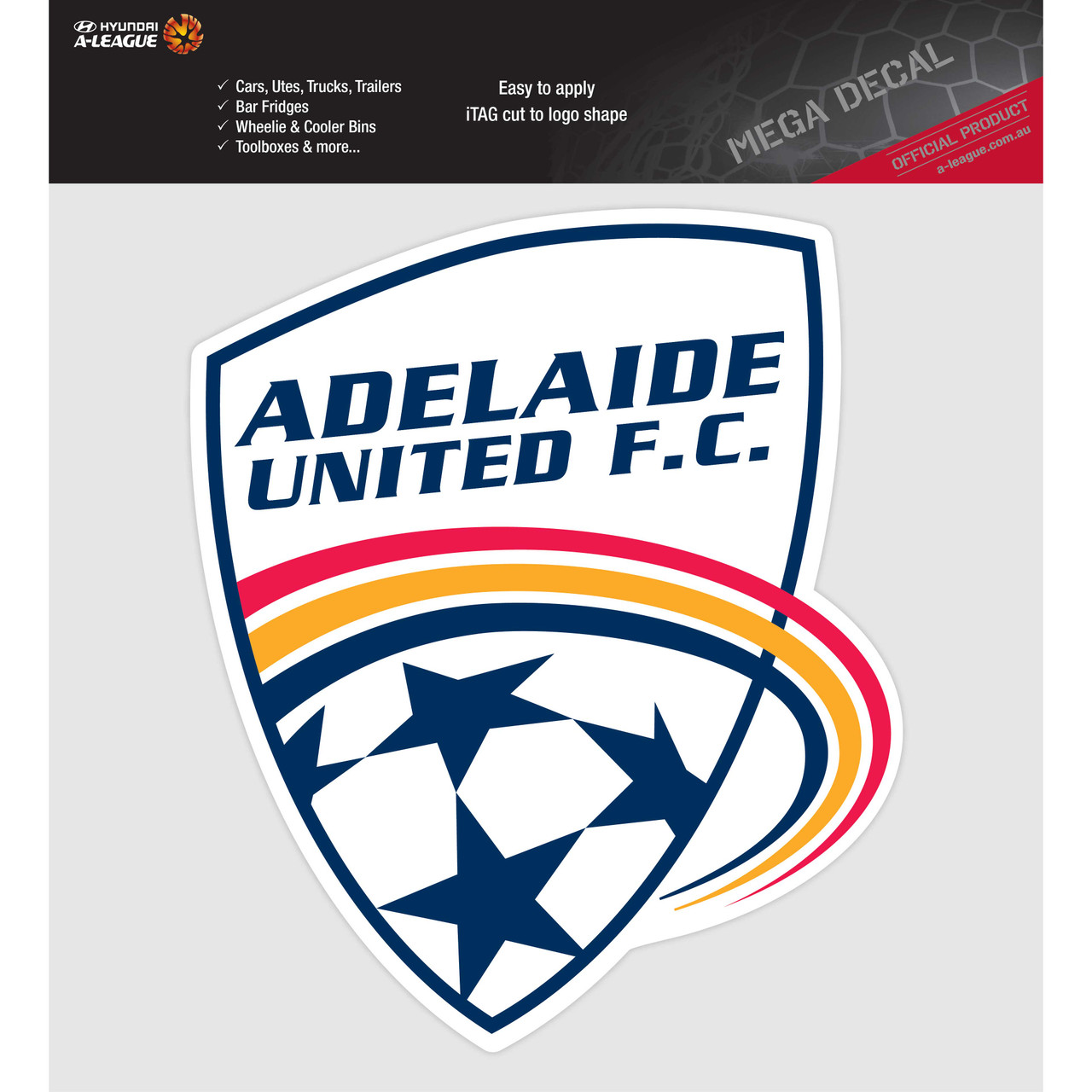 Adelaide United FC Mega Supersized Logo Decal Sticker OzSportsDirect