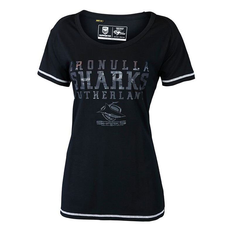 Cronulla Sharks Supporter T-Shirt - Ladies Cronulla Sharks Supporter T-Shirt - Ladies