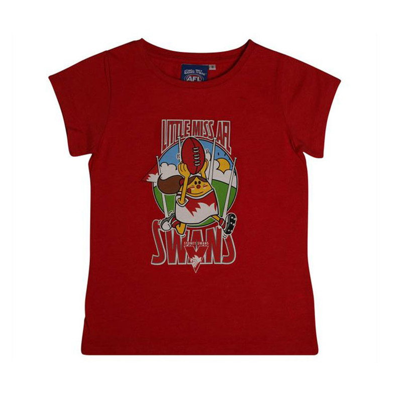 Sydney Swans 'Little Miss' Girls T-Shirt Sydney Swans 'Little Miss' Girls T-Shirt