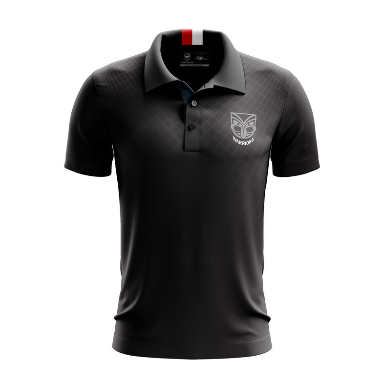 NZ Warriors Grid Performer Polo Shirt - Men's NZ Warriors Grid Performer Polo Shirt - Men's