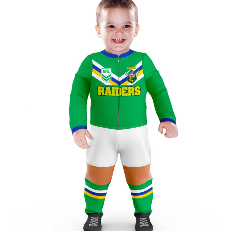 Canberra Raiders Baby Footysuit / Romper  Canberra Raiders Baby Footysuit / Romper