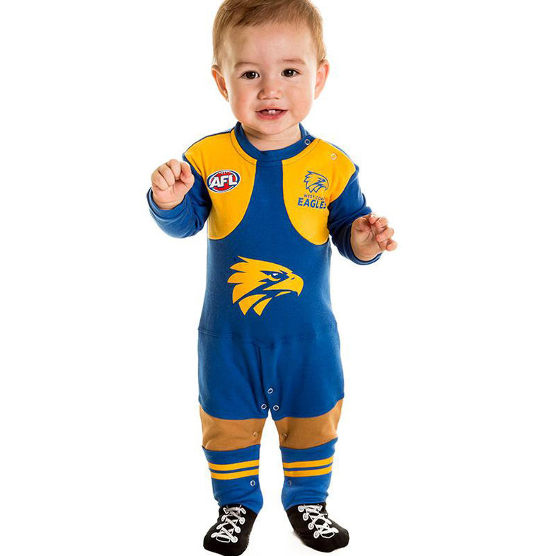 West Coast Eagles Baby Footysuit  West Coast Eagles Baby Footysuit