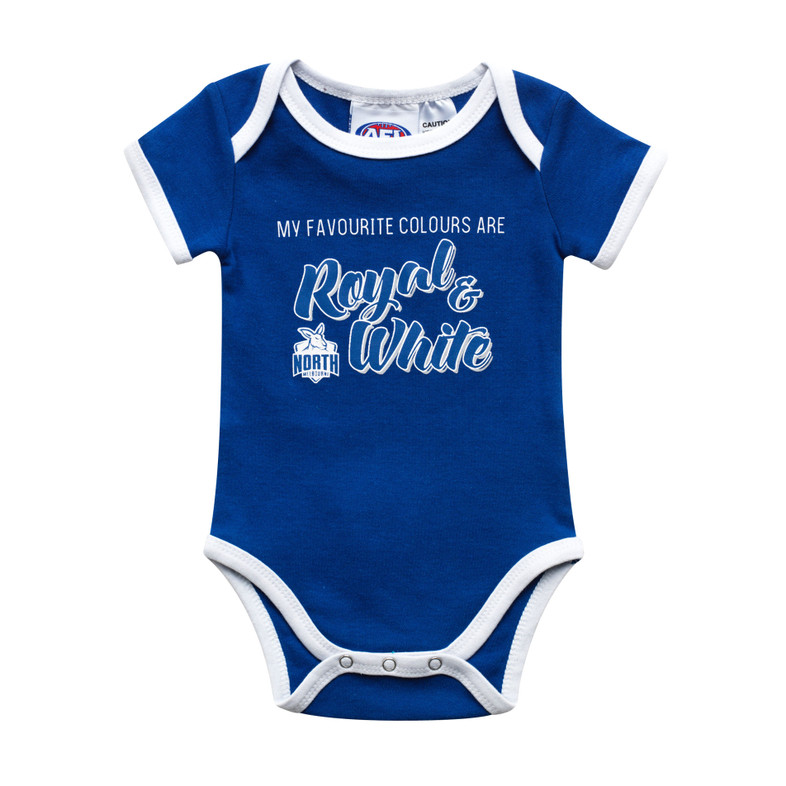 North Melbourne Kangaroos Summer Baby Bodysuit / Romper North Melbourne Kangaroos Summer Baby Bodysuit / Romper