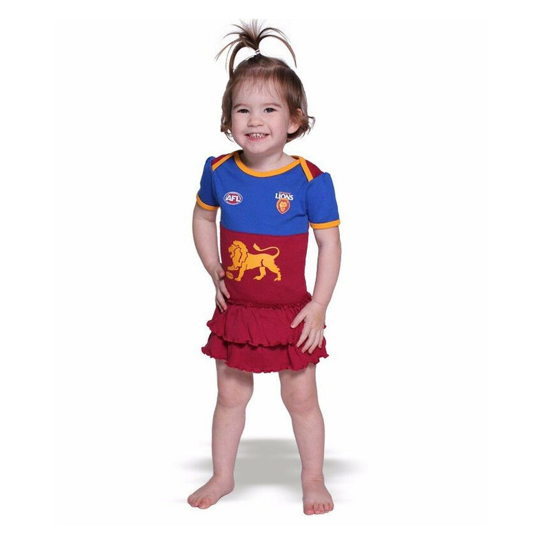 Brisbane Lions Baby Girl Footysuit / Romper Brisbane Lions Baby Girl Footysuit / Romper