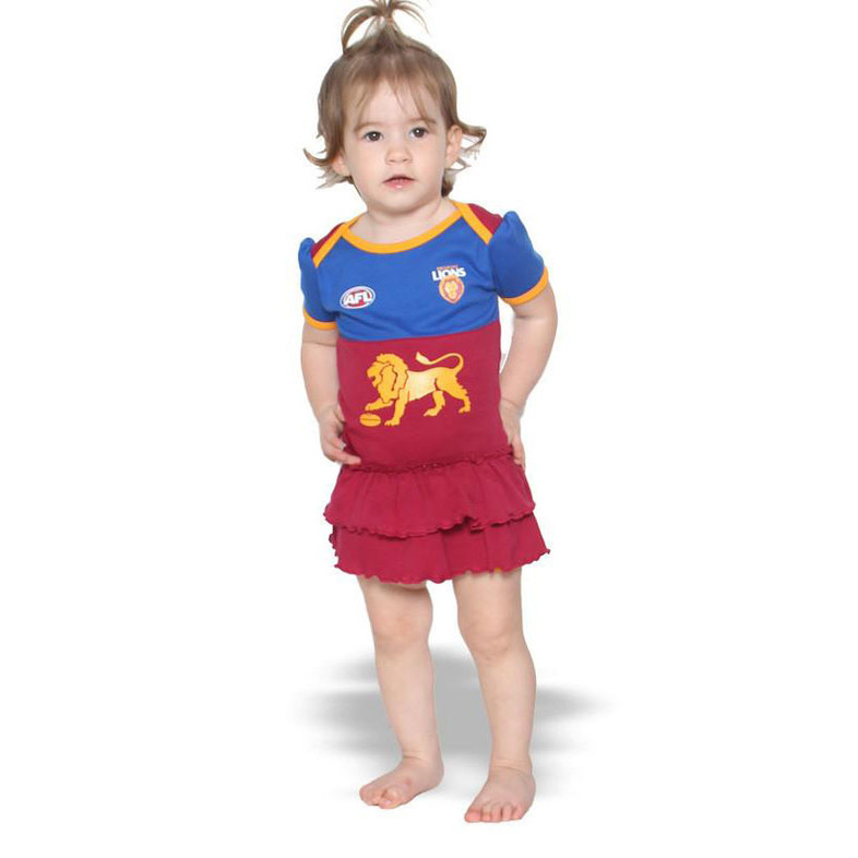 Brisbane Lions Baby Girl Footysuit / Romper