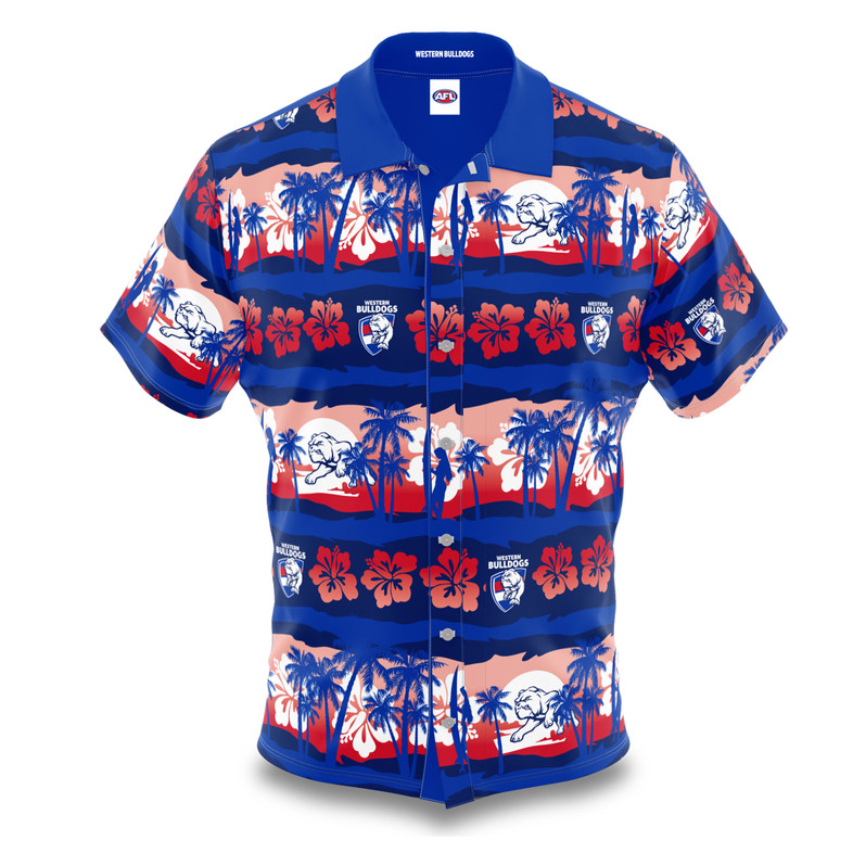Western Bulldogs Hawaiian Supporter Shirt Western Bulldogs Hawaiian Supporter Shirt