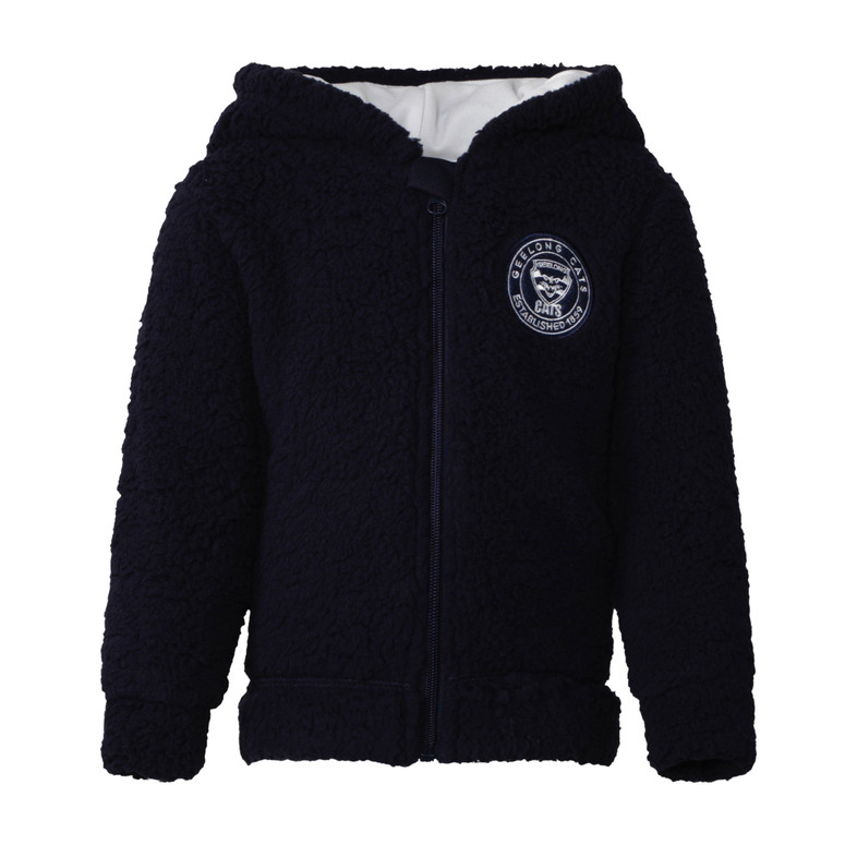 Geelong Cats Sherpa Fleece Hoodie - Kids Geelong Cats Sherpa Fleece Hoodie - Kids