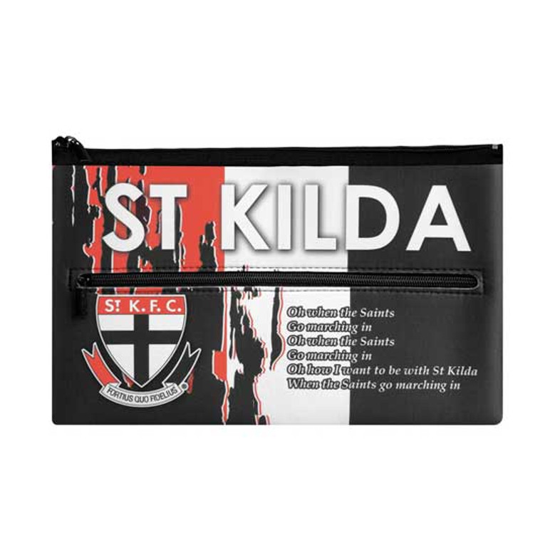 St Kilda Saints Team Song Neoprene Pencil Case - Large