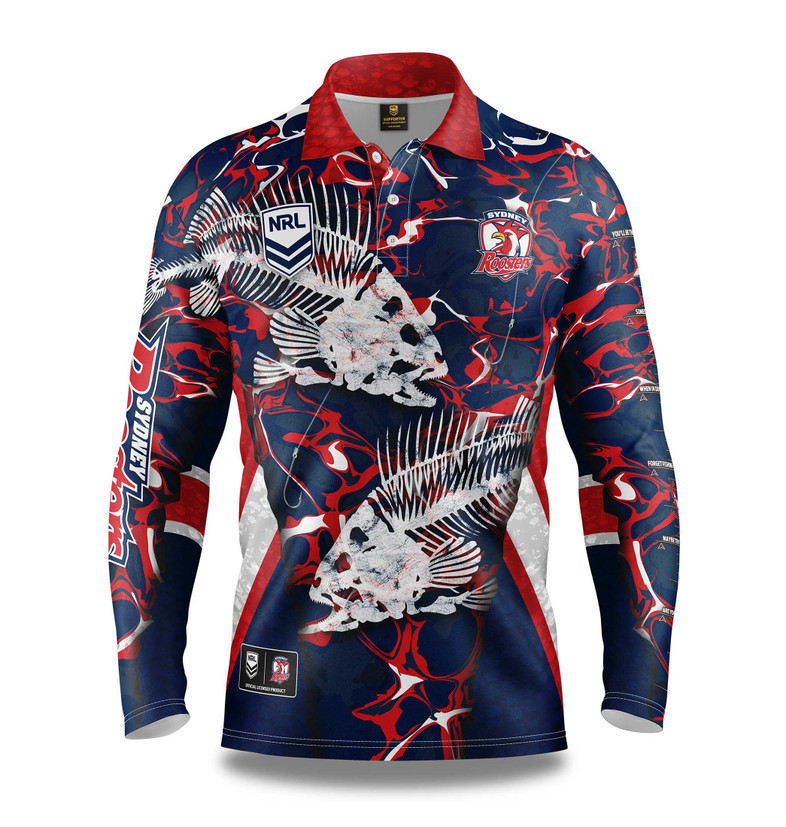 Sydney Roosters Skeletor Fishing Shirt - Men's Sydney Roosters Skeletor Fishing Shirt - Men's