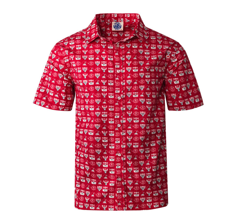 Sydney Swans Summer Logo Button-Up Shirt - Men's Sydney Swans Summer Logo Button-Up Shirt - Men's