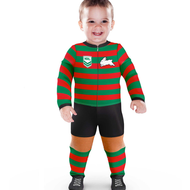 South Sydney Rabbitohs Baby Footysuit / Romper South Sydney Rabbitohs Baby Footysuit / Romper