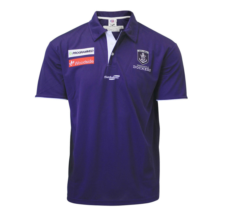 Fremantle Dockers Team Media Polo Shirt - Men's Fremantle Dockers Team Media Polo Shirt - Men's