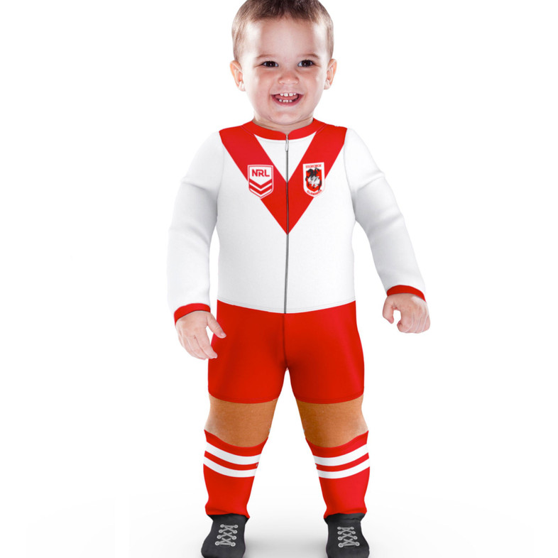 St George Dragons Baby Footysuit / Romper  St George Dragons Baby Footysuit / Romper