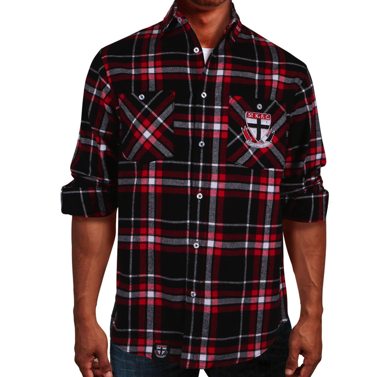 St Kilda Saints 'Ringbark' Flannel Supporter Shirt - Men's St Kilda Saints 'Ringbark' Flannel Supporter Shirt - Men's