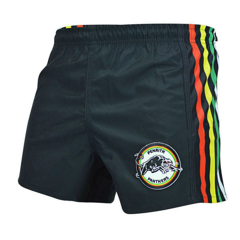 Penrith Panthers Retro Supporter Football Shorts- Men's Penrith Panthers Retro Supporter Football Shorts- Men's