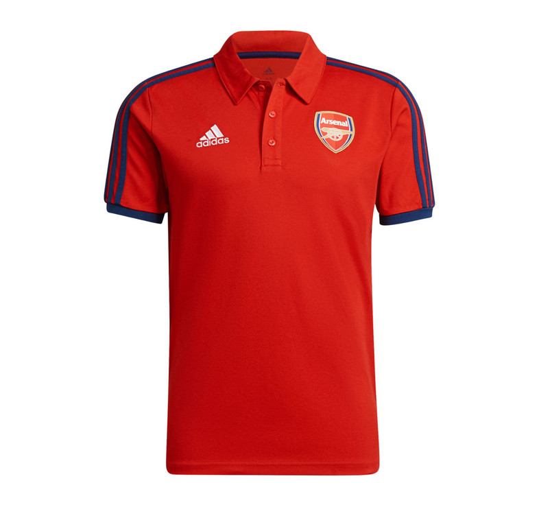 Arsenal FC 3-Stripe Supporter Polo Shirt - Men's Arsenal FC 3-Stripe Supporter Polo Shirt - Men's