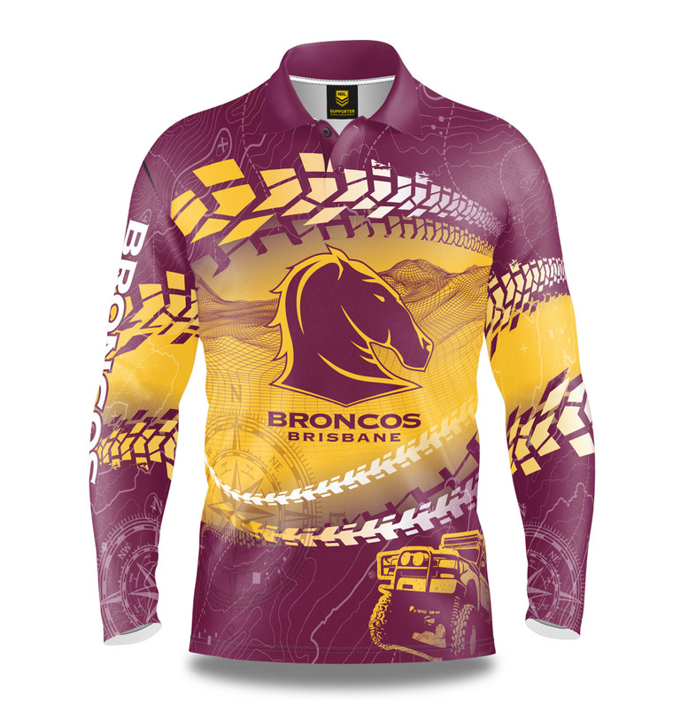 Brisbane Broncos Trax Outdoors / Fishing Shirt - Men's Brisbane Broncos Trax Outdoors / Fishing Shirt - Men's