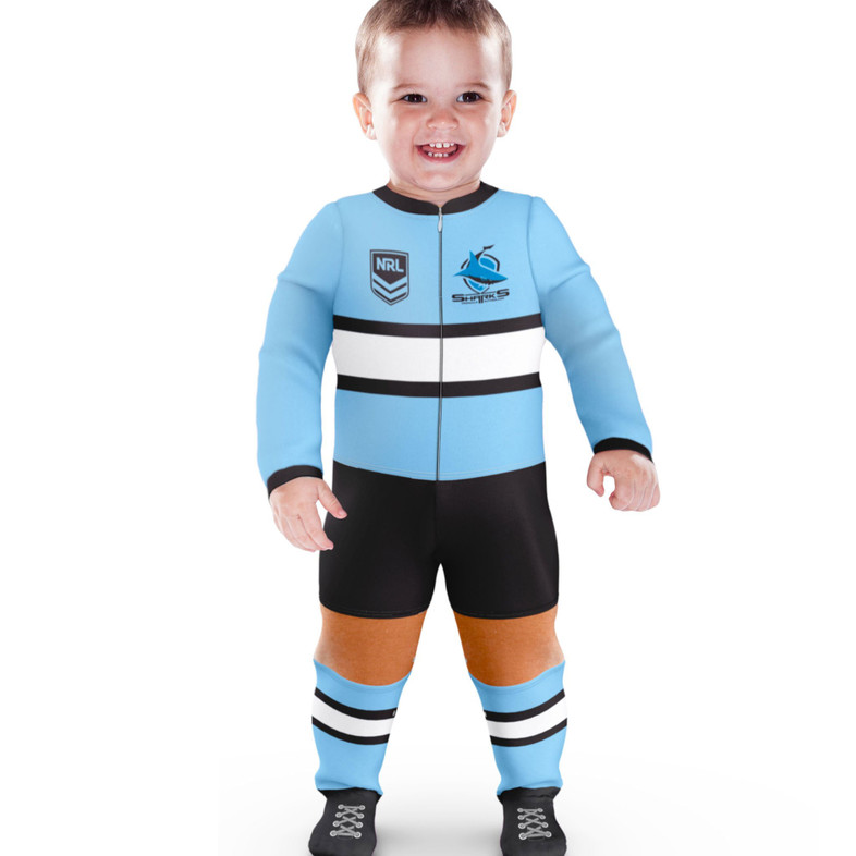 Cronulla Sharks 2021 Baby Footysuit / Romper Cronulla Sharks 2021 Baby Footysuit / Romper