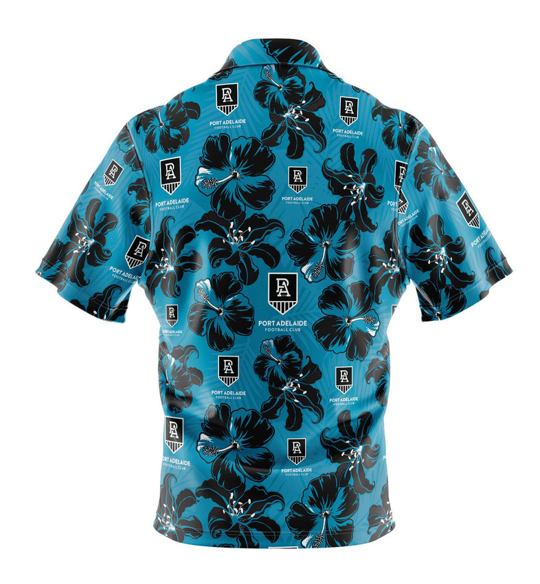 Port Adelaide Power 'Hibiscus' Hawaiian Shirt - Men's