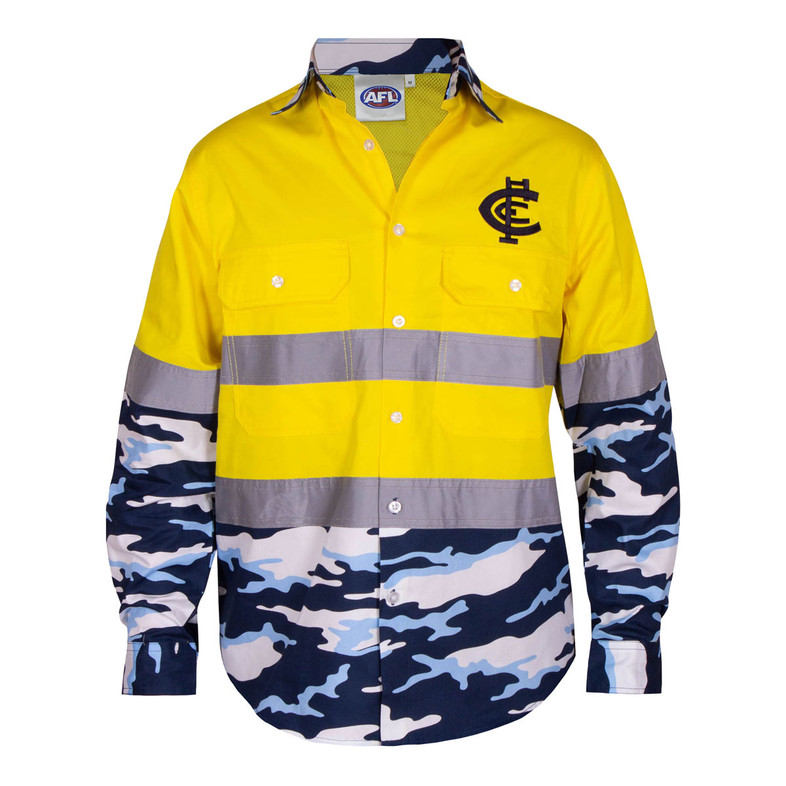 Carlton Blues Hi-Vis Camo Work-Shirt - Men's Carlton Blues Hi-Vis Camo Work-Shirt - Men's