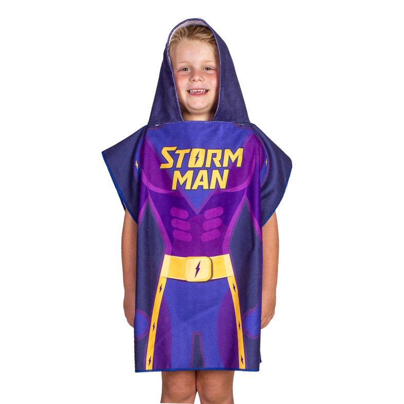 Melbourne Storm Mascot Hooded Towel - Kids Melbourne Storm Mascot Hooded Towel - Kids