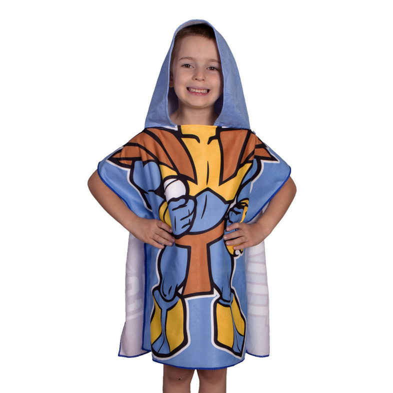 Gold Coast Titans Mascot Hooded Towel - Kids Gold Coast Titans Mascot Hooded Towel - Kids