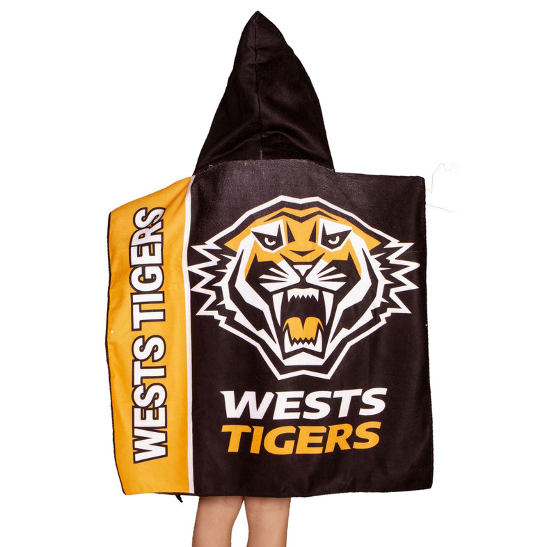 Wests Tigers Mascot Hooded Towel - Kids