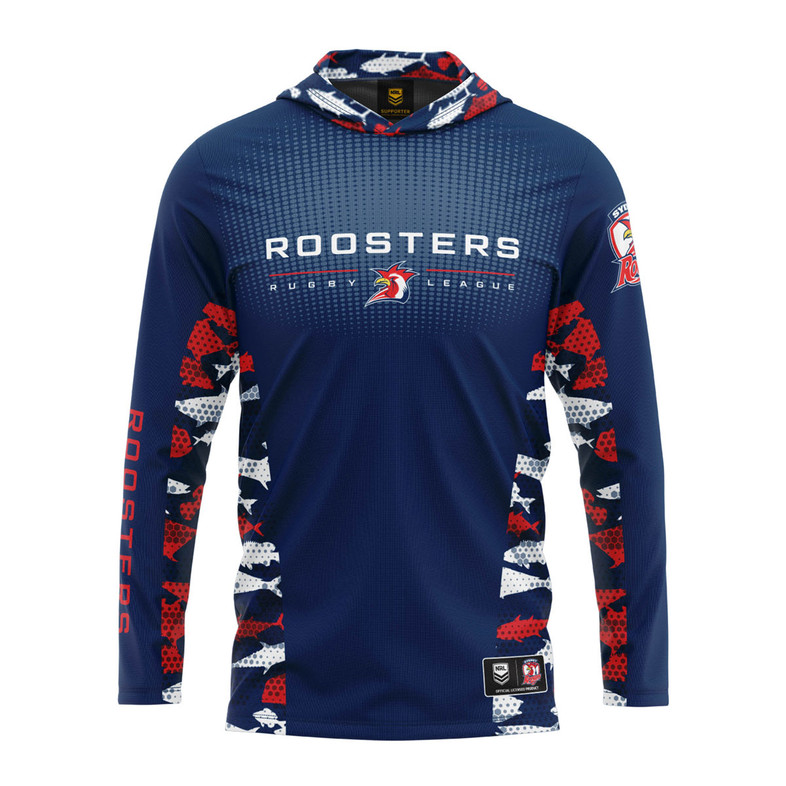 Sydney Roosters 'Reef Runner' Hooded Fishing / Outdoor Shirt - Men's